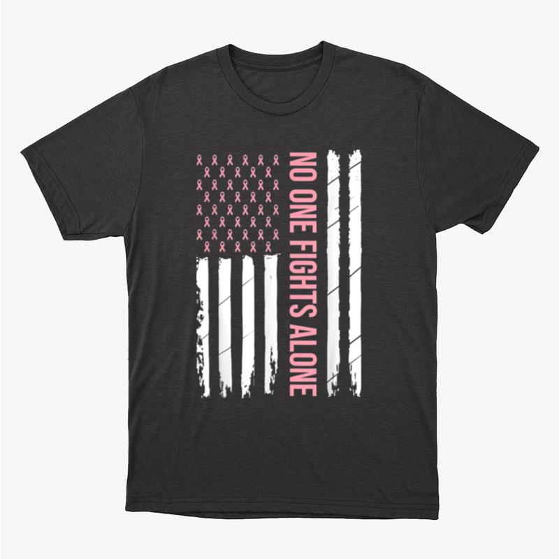 Breast Cancer Awareness Pink Ribbon Usa American Flag Men Unisex T-Shirt Hoodie Sweatshirt