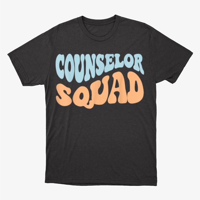 Counselor Squad Retro Groovy Wavy Vintage For Women And Men Unisex T-Shirt Hoodie Sweatshirt