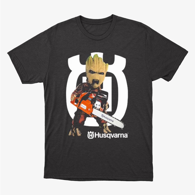 Groot With Logo Husqvarna Unisex T-Shirt Hoodie Sweatshirt