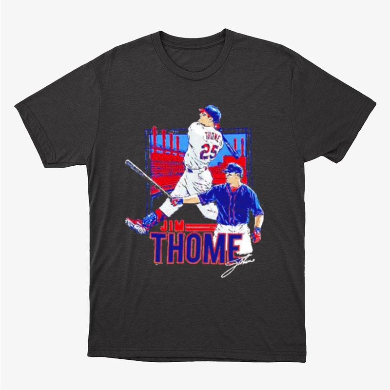 Jim Thome Cleveland Indians Signature Unisex T-Shirt Hoodie Sweatshirt