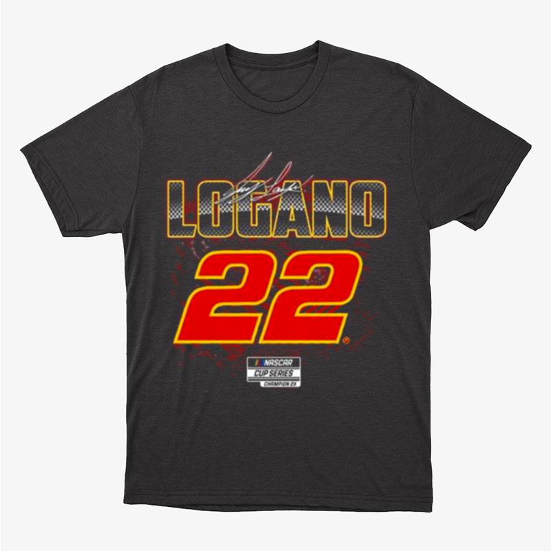 Joey Logano 22 Nascar Cup Series Champion Signature Unisex T-Shirt Hoodie Sweatshirt