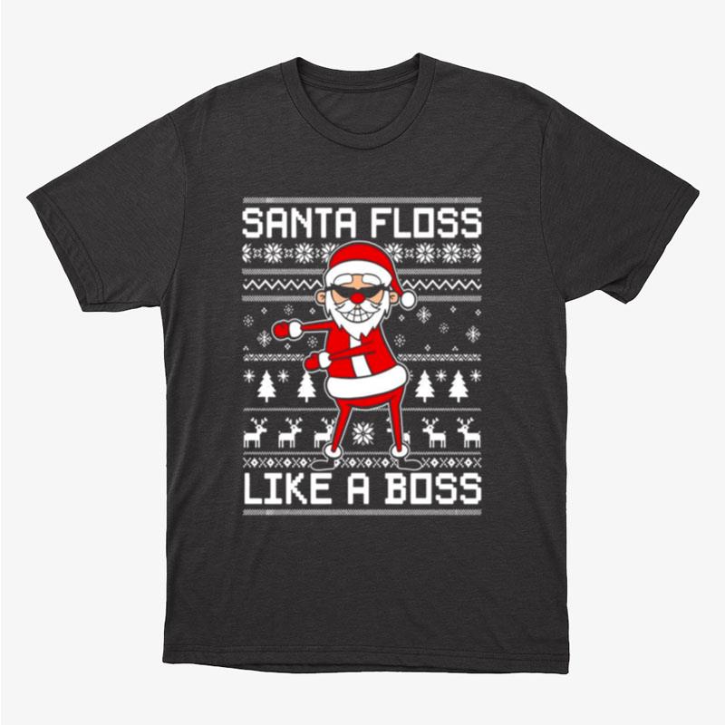 Kids Santa Floss Like A Boss Ugly Christmas Unisex T-Shirt Hoodie Sweatshirt