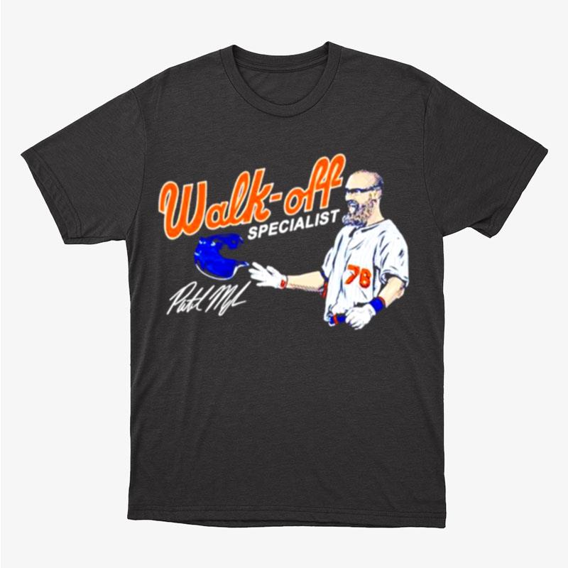Patrick Mazeika New York Mets Walk Off Specialist Signature Unisex T-Shirt Hoodie Sweatshirt