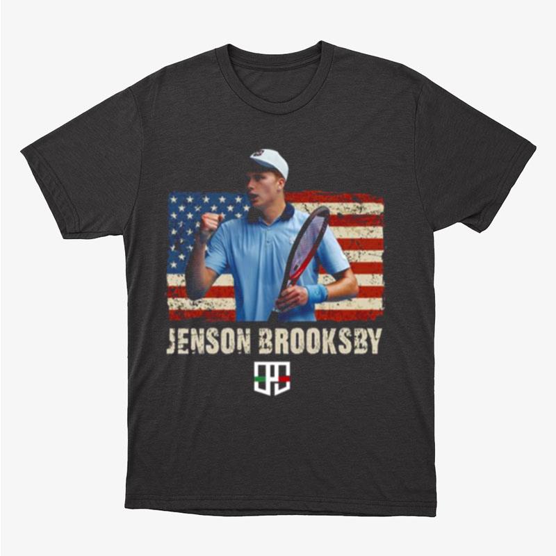 American Flag Tennis Player Jenson Brooksby J Unisex T-Shirt Hoodie Sweatshirt
