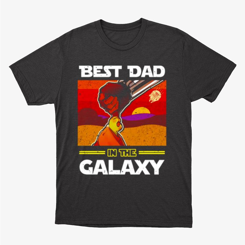 Best Dad In The Galaxy Vintage Unisex T-Shirt Hoodie Sweatshirt