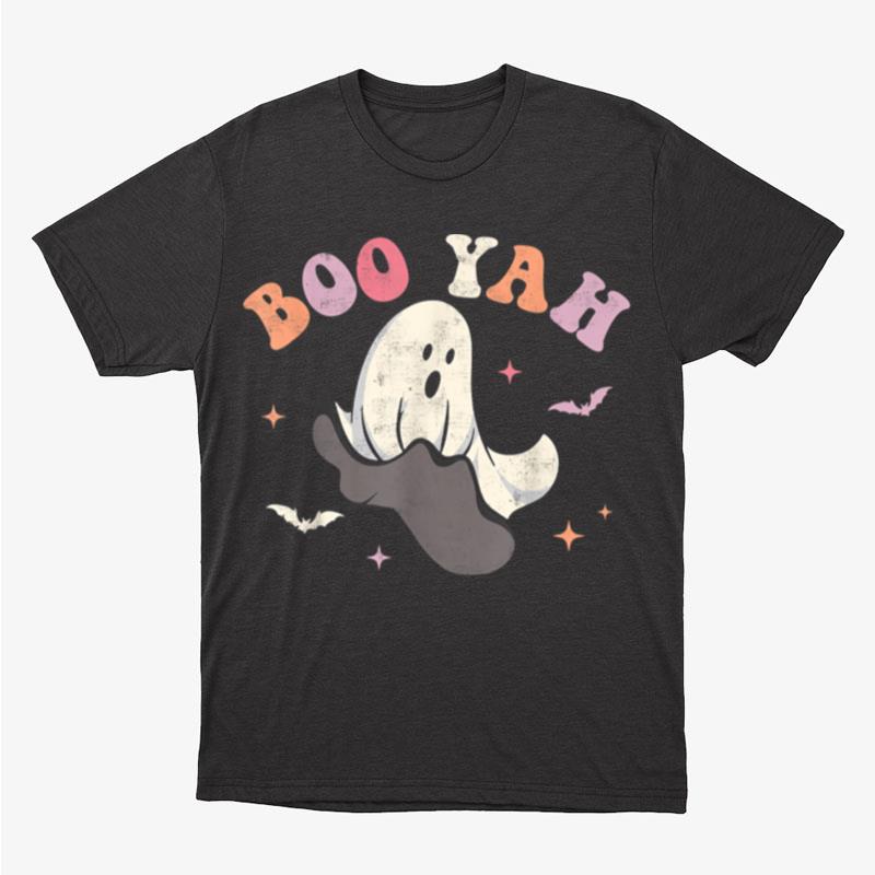 Boo Yah Retro Halloween Spooky Season Trick Treat Sexy Ghost Unisex T-Shirt Hoodie Sweatshirt