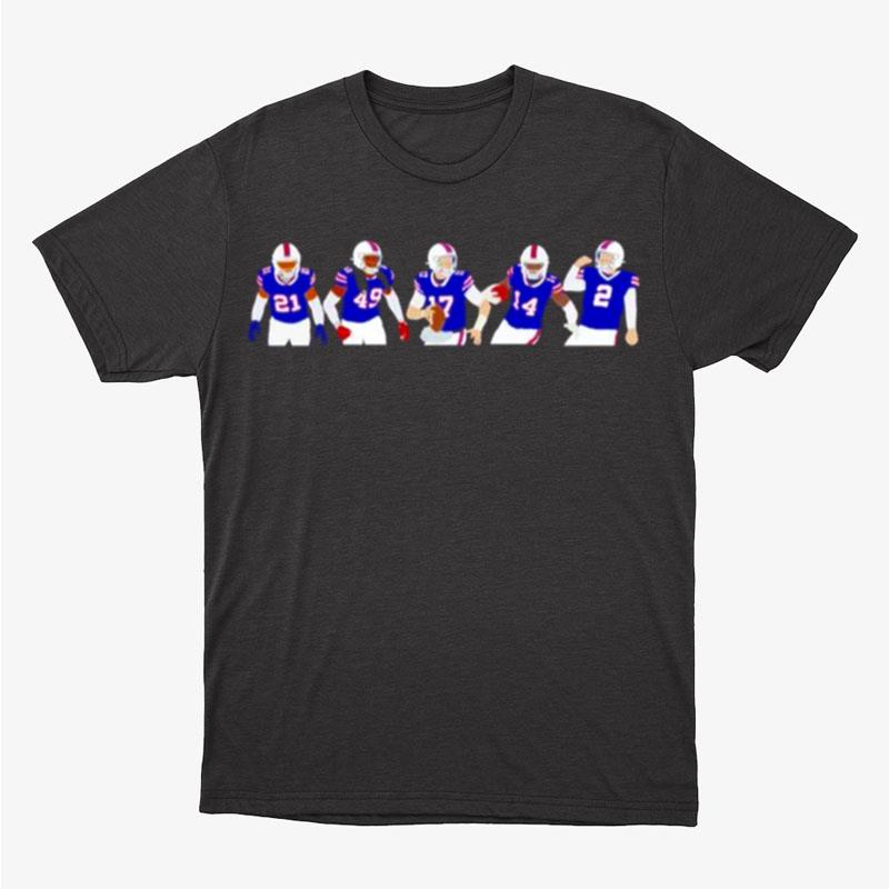 Buffalo Bills 5 Players Unisex T-Shirt Hoodie Sweatshirt