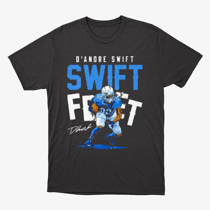 D'Andre Swift Detroit Lions Swift Feet Signature Unisex T-Shirt Hoodie Sweatshirt