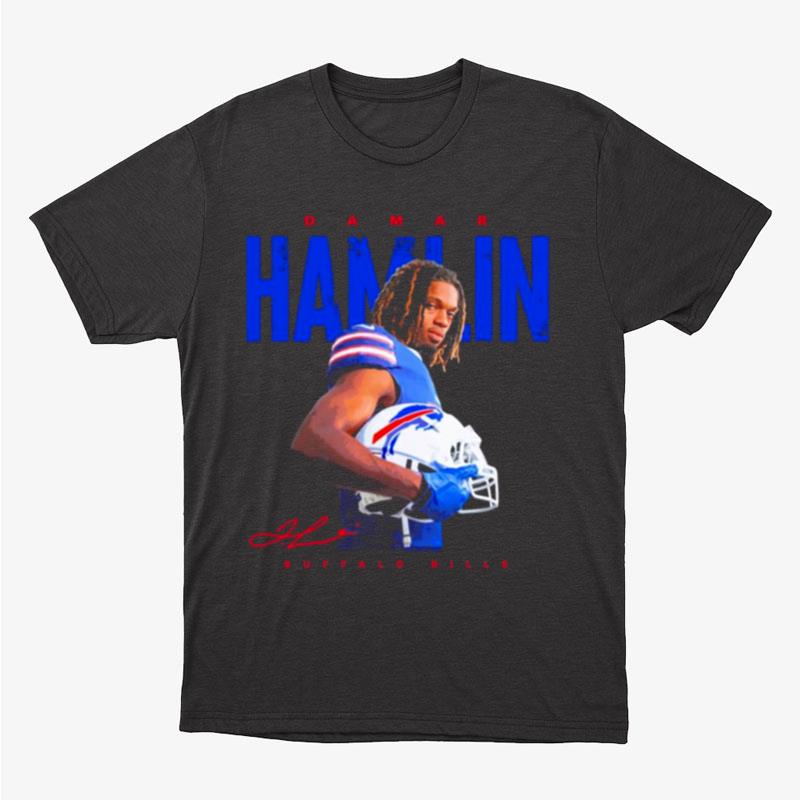 Damar Hamlin Buffalo Bills Signature Unisex T-Shirt Hoodie Sweatshirt