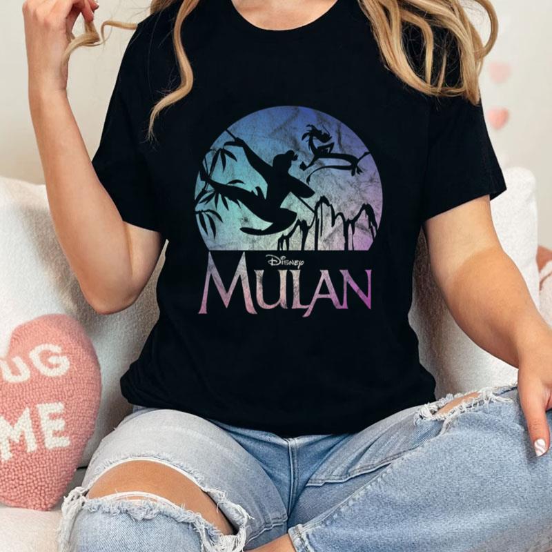 Disney Mulan And Mushu Kick Silhouette Logo Unisex T-Shirt Hoodie Sweatshirt