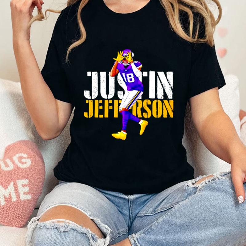 Justin Jefferson 18 Minnesota Vikings Unisex T-Shirt Hoodie Sweatshirt