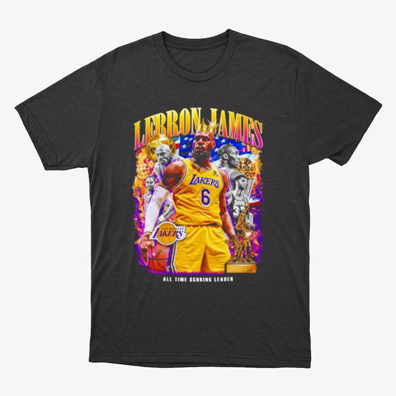 King Lebron James All Time Scoring Leader Los Angeles Lakers Unisex T-Shirt Hoodie Sweatshirt