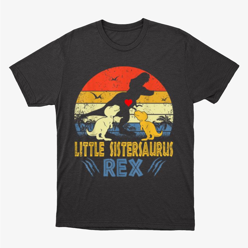 Little Sister Saurus Rex Dinosaur Little Sister 2 Kids Unisex T-Shirt Hoodie Sweatshirt