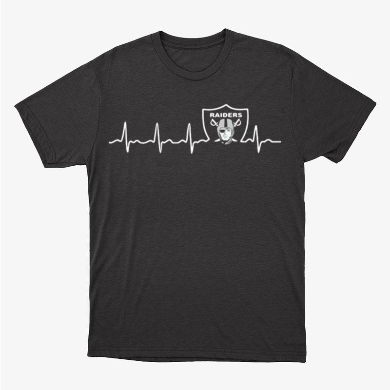 Los Angeles Raiders Logo Heartbeat Unisex T-Shirt Hoodie Sweatshirt