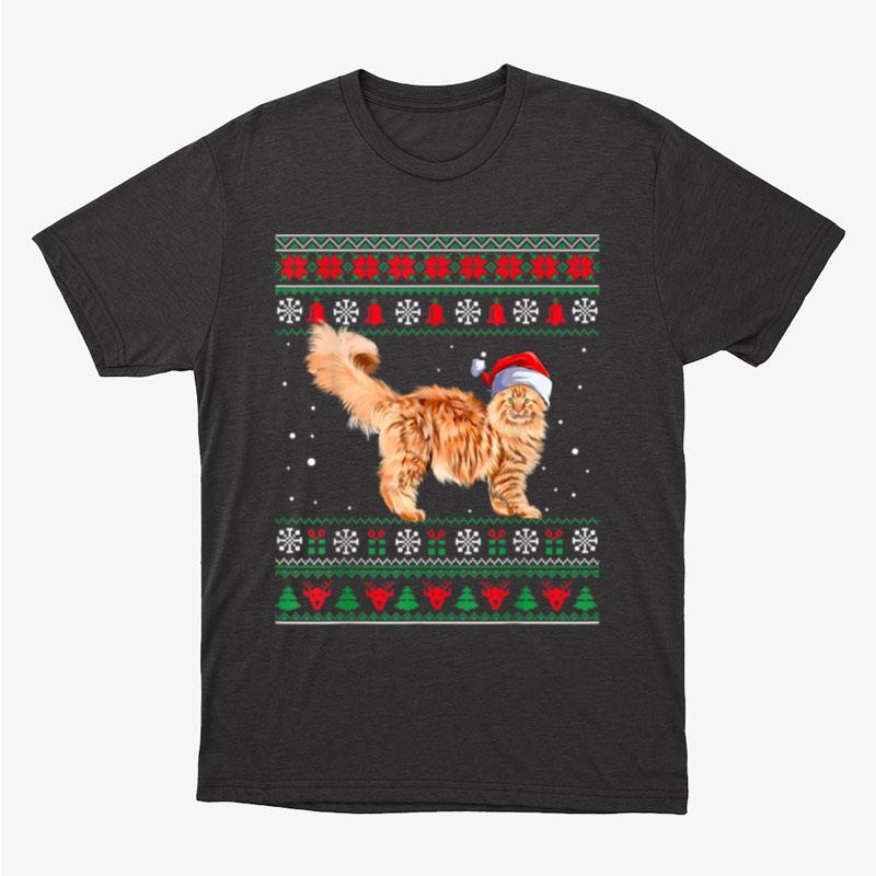 Maine Coon Merry Christmas Ugly Sweater Funny Cat Unisex T-Shirt Hoodie Sweatshirt