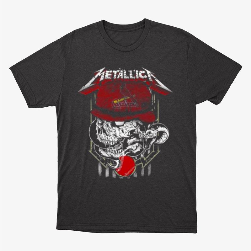 Metallica Skull Snake St Louis Cardinals Logo Mlb Unisex T-Shirt Hoodie Sweatshirt