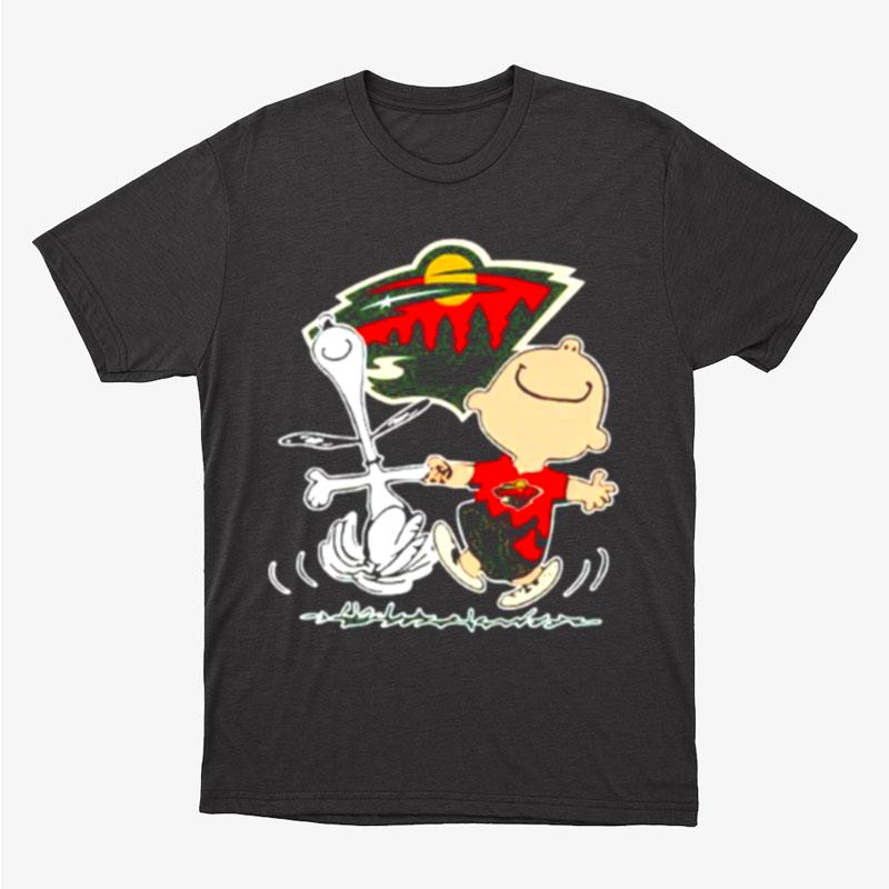 Minnesota Wild Snoopy And Charlie Brown Dancing Unisex T-Shirt Hoodie Sweatshirt