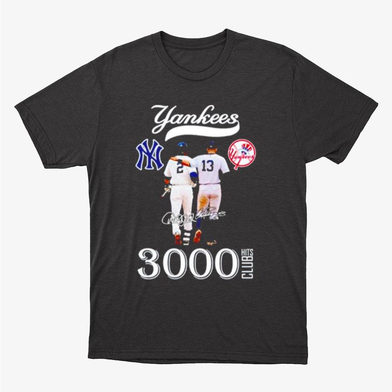New York Yankees 3000 Club Hits Signatures Unisex T-Shirt Hoodie Sweatshirt