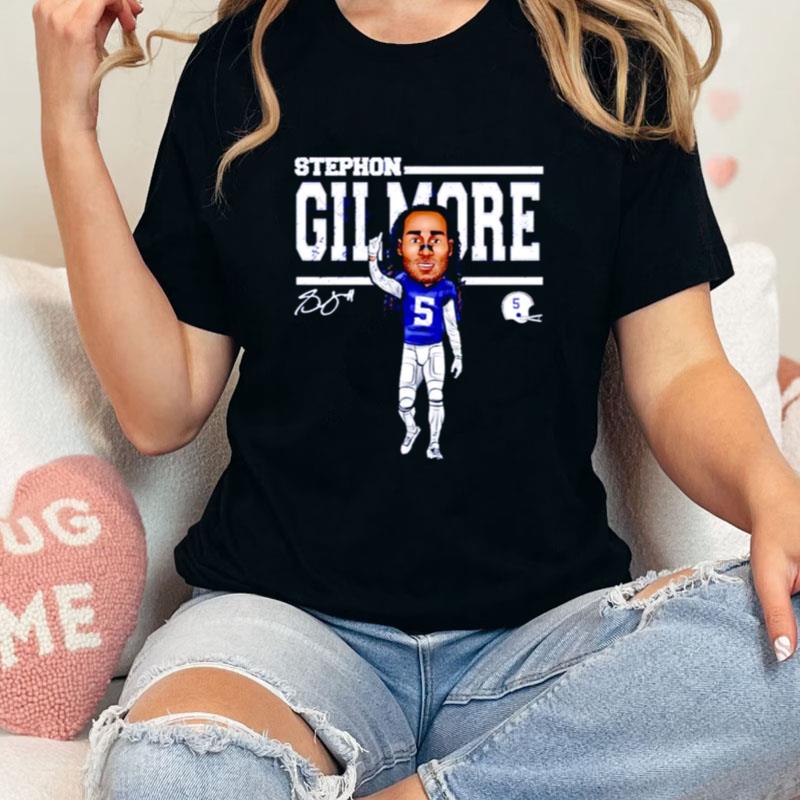 Stephon Gilmore Indianapolis Colts Cartoon Signature Unisex T-Shirt Hoodie Sweatshirt