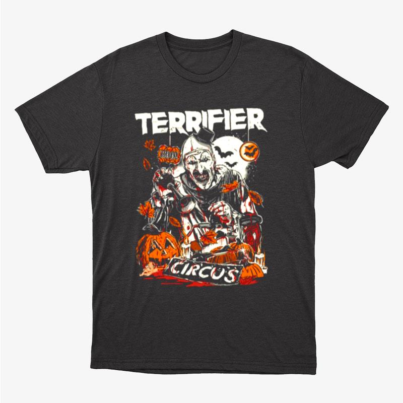 Terrifier Circus He's Killing Them Terrifier 2 Unisex T-Shirt Hoodie Sweatshirt