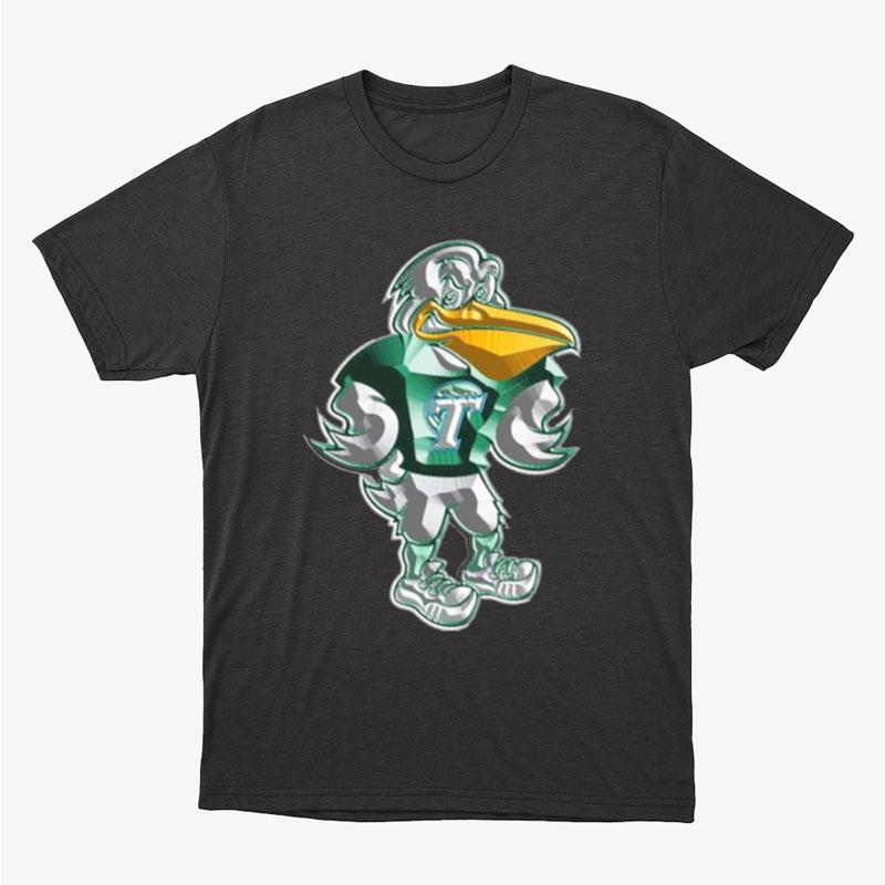 Tulane Green Wave Football Riptide Mascot Bevel Unisex T-Shirt Hoodie Sweatshirt
