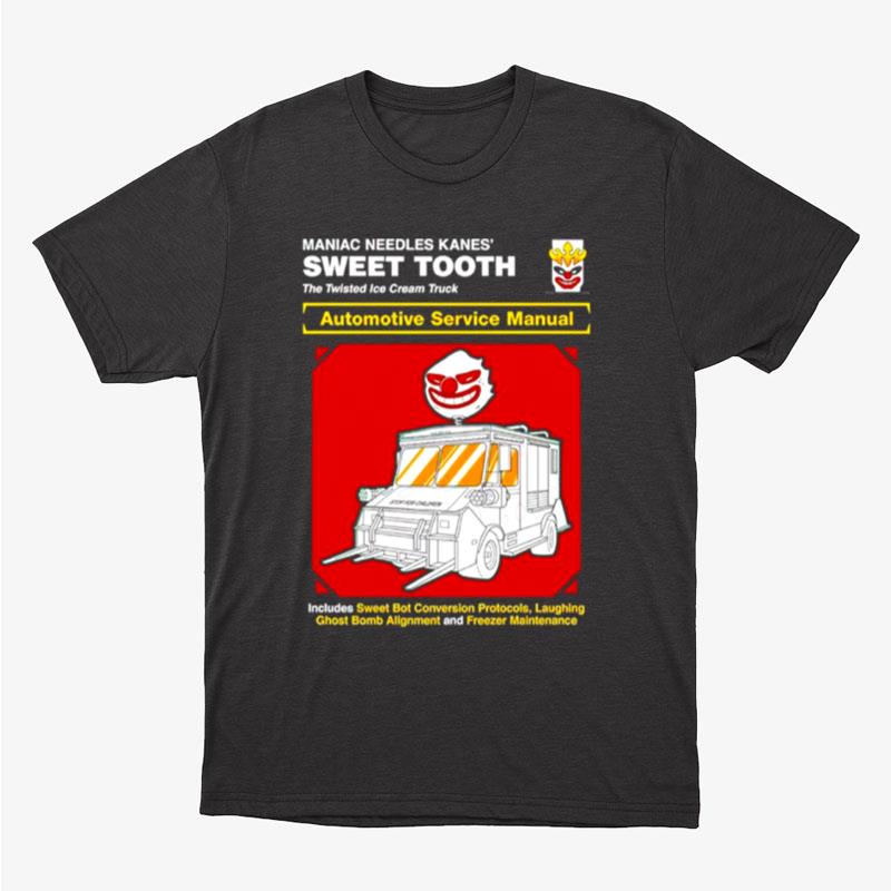 Twisted Metal Sweet Tooth Service Manual Unisex T-Shirt Hoodie Sweatshirt
