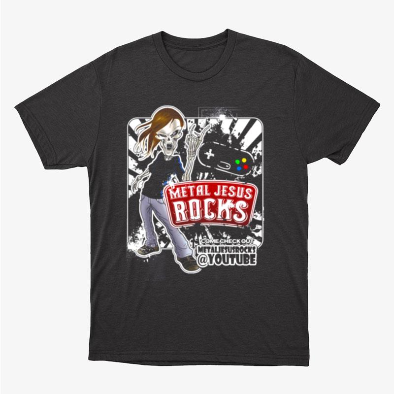 Undead Rocker Metal Jesus Rocks Youtube Unisex T-Shirt Hoodie Sweatshirt