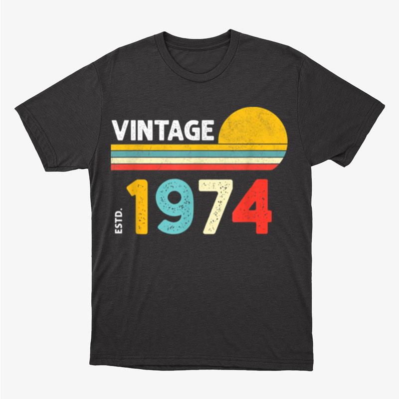 Vintage 1974 Unisex T-Shirt Hoodie Sweatshirt