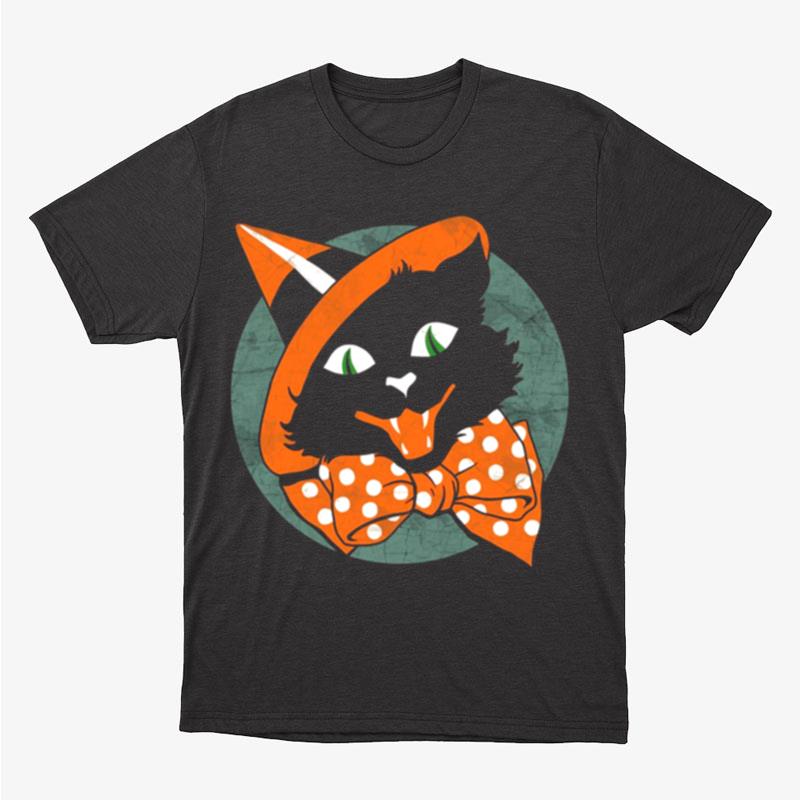 Vintage Halloween Spooky Black Cat Disneyland Unisex T-Shirt Hoodie Sweatshirt