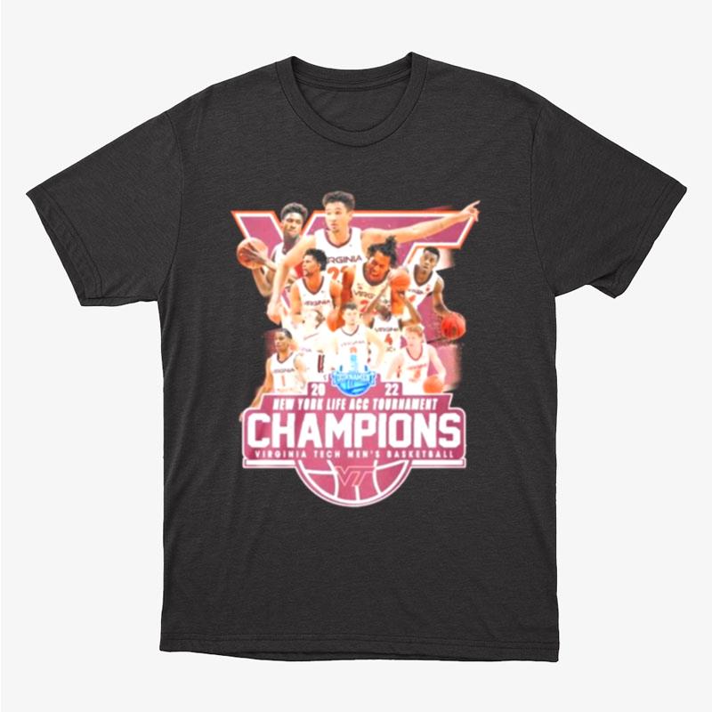 Virginia Tech Men's Basketball New York Life Acc Tournament Champions Unisex T-Shirt Hoodie Sweatshirt