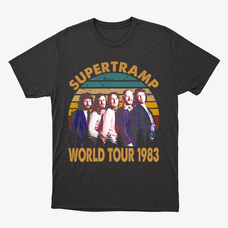 World Tour 1983 Supertramp Flower High Quality Graphic Unisex T-Shirt Hoodie Sweatshirt