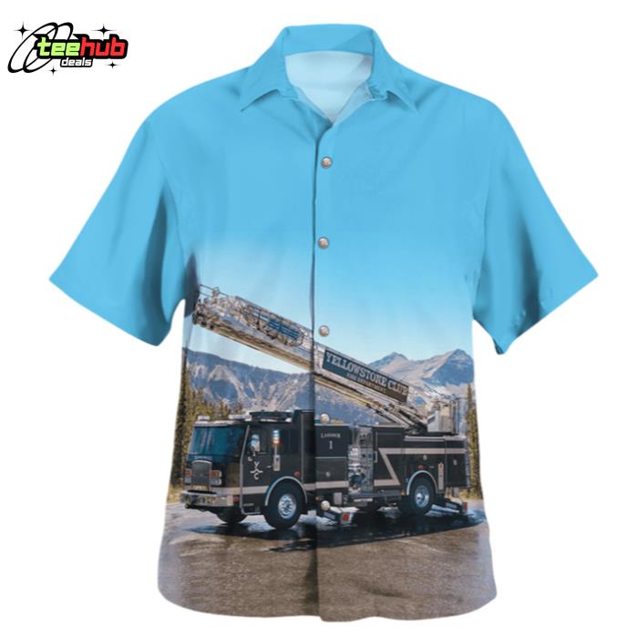 Big Sky Montana Yellowstone Club Fire Department Hawaiian Shirt