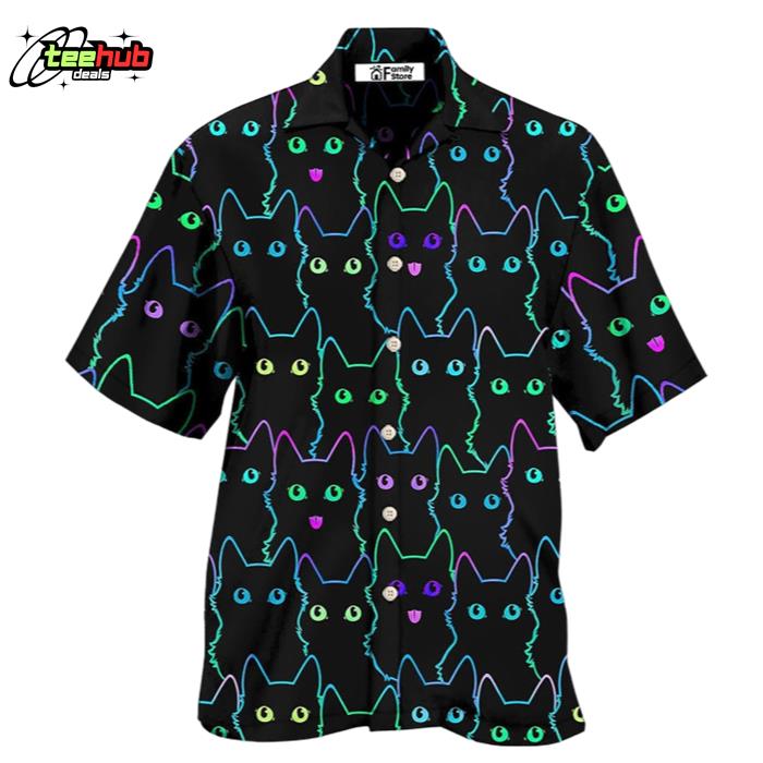 Cat Cute Little Hawaiian Shirt