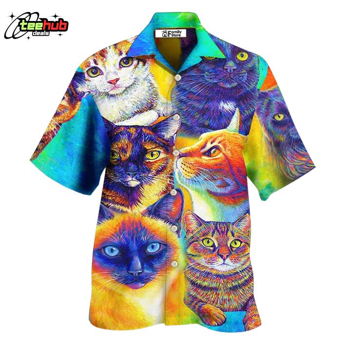 Cat Love Life Colorfultyle Hawaiian Shirt
