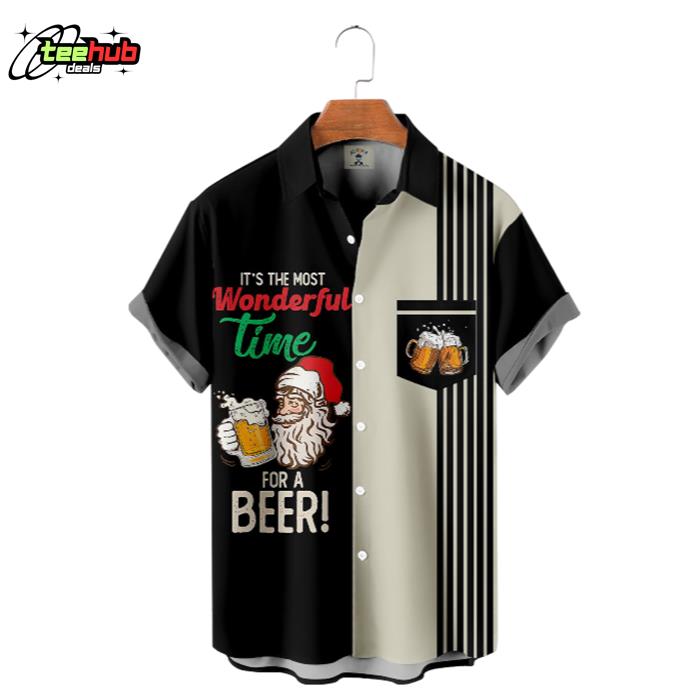 Christmas It's The Most Wonderful Time For A Beer Hawaiian Shirt