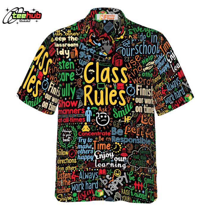 Class Rules Teacher Hawaiian Shirt