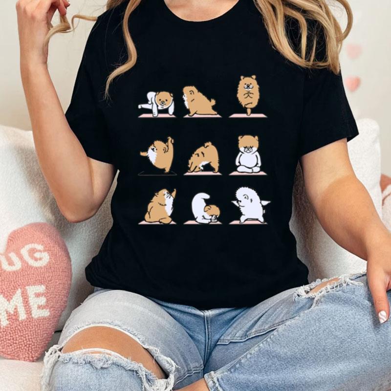 Cute Pomeranian Yoga Unisex T-Shirt Hoodie Sweatshirt