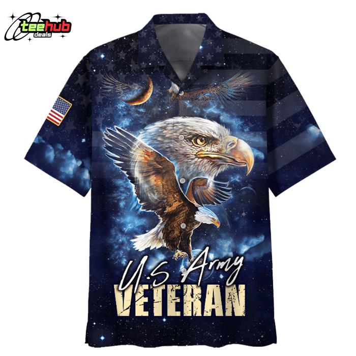 Eagle Us Army Veteran Hawaiian Shirt