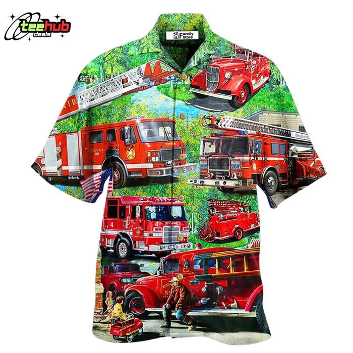 Firefighter Brave Just Like My Daddy Hawaiian Shirt