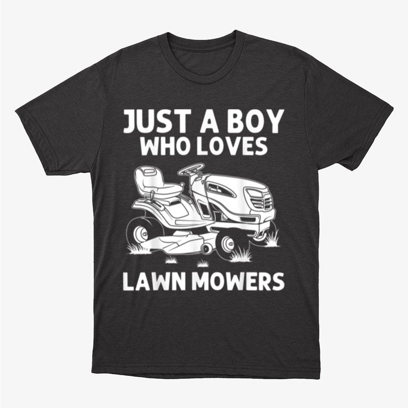 Funny Lawn Mowing Gift Boys Kids Lawn Mower Farm Gardening Unisex T-Shirt Hoodie Sweatshirt
