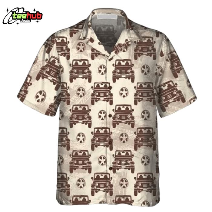 Gift For Cars Lovers Retro Jee Seamless Pattern Hawaiian Shirt