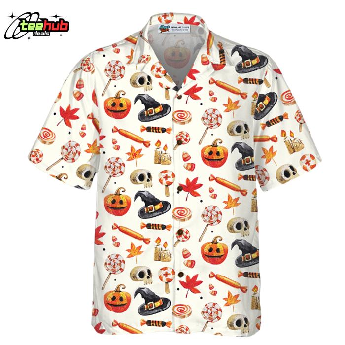 Halloween Art Print Hawaiian Shirt