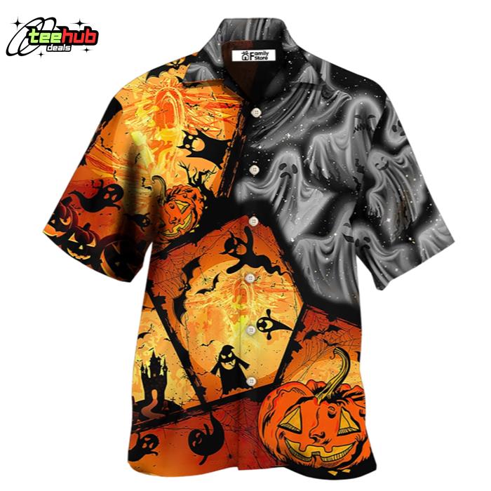 Halloween Ghost Pumpkin Scary Hawaiian Shirt