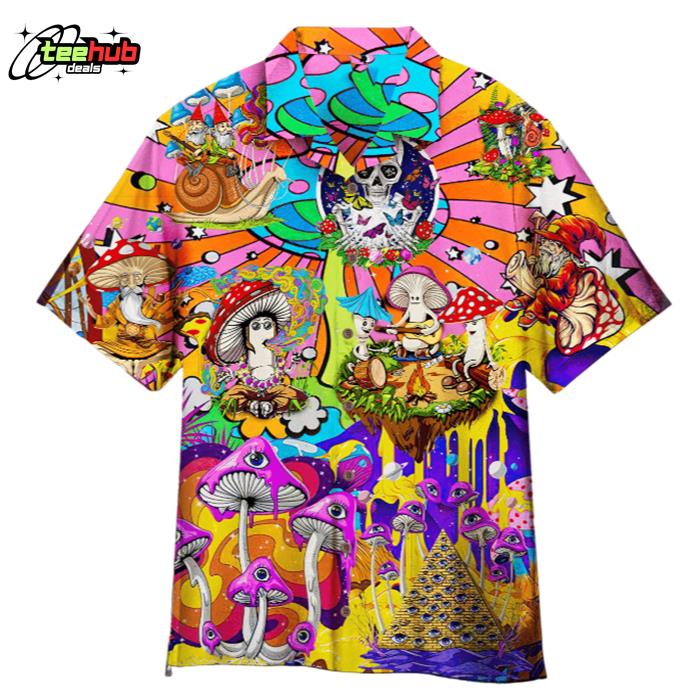 Hippie Mushroom Peace Life Hawaiian Shirt