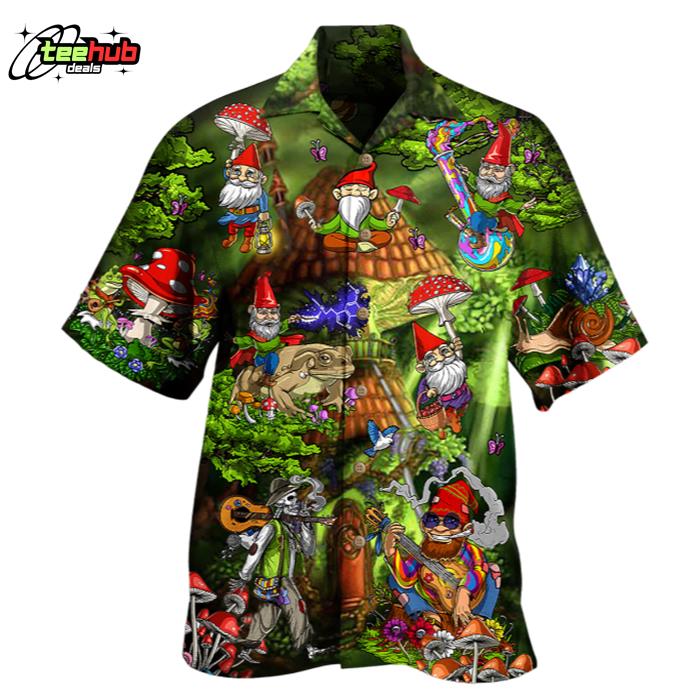 Hippie Mushroom Peace Love Life Color Hawaiian Shirt