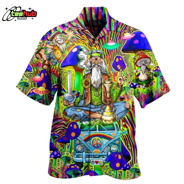 Hippie Mushroom Peace The Colorful Of Life Hawaiian Shirt