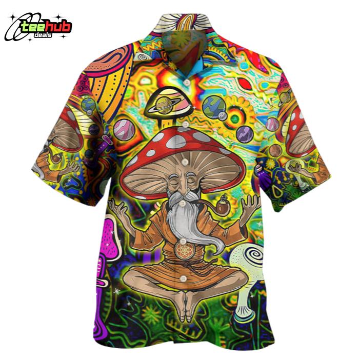 Hippie Mushroom Witch Colorful Hawaiian Shirt