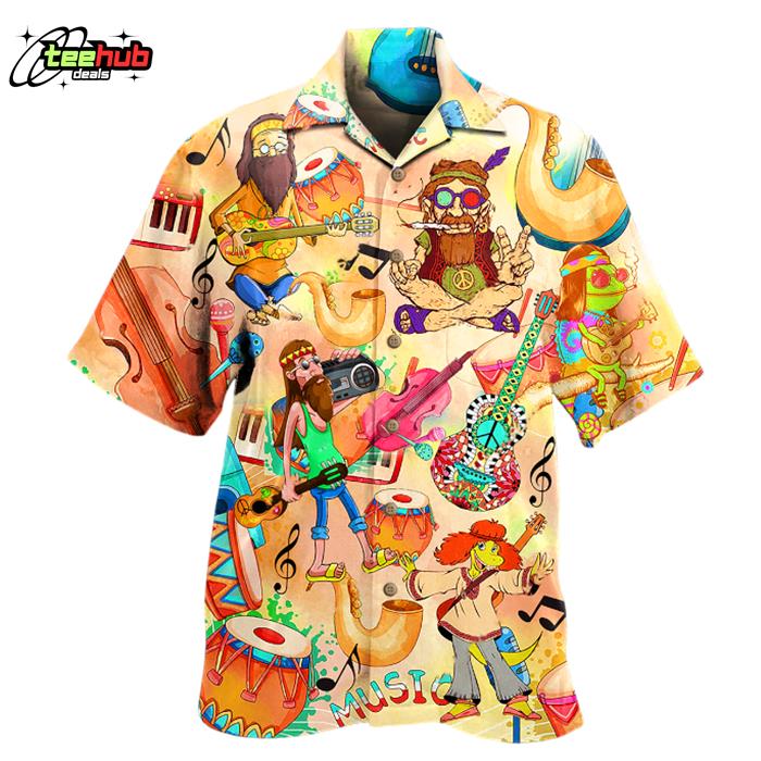 Hippie Music Funny Style Hawaiian Shirt
