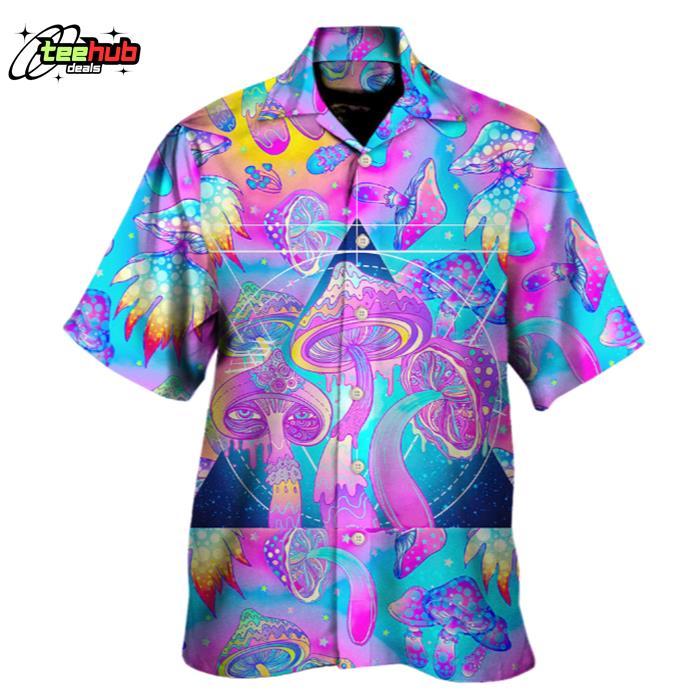Hippie Psychedelic Tapestry Mushroom Trippy Magical Eye Hawaiian Shirt