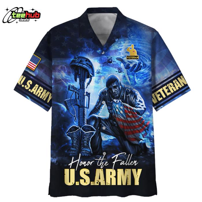Honor The Fallen U.S.Army Blue Hawaiian Shirt